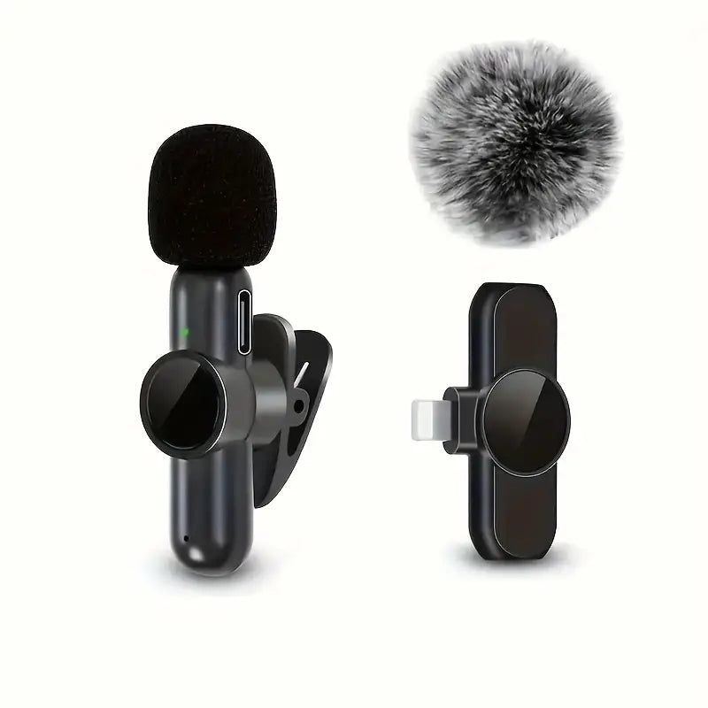 Wireless Microphone Set with Noise Cancellation for Type-C Smartphones