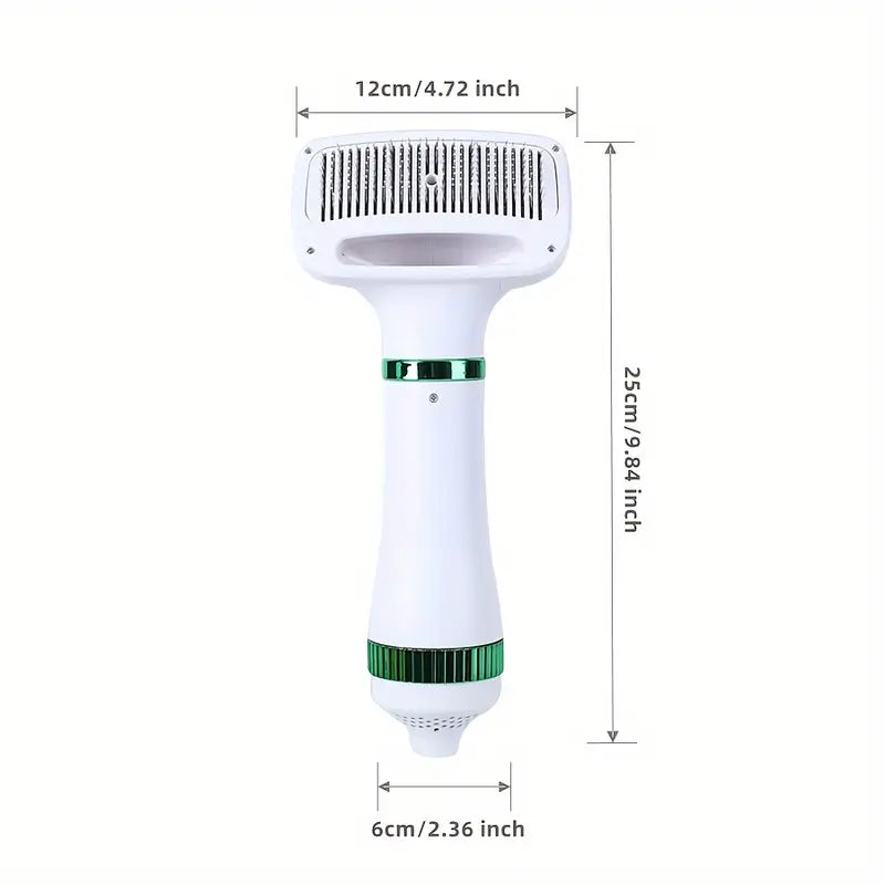 2-in-1 Portable Pet Grooming Dryer Brush